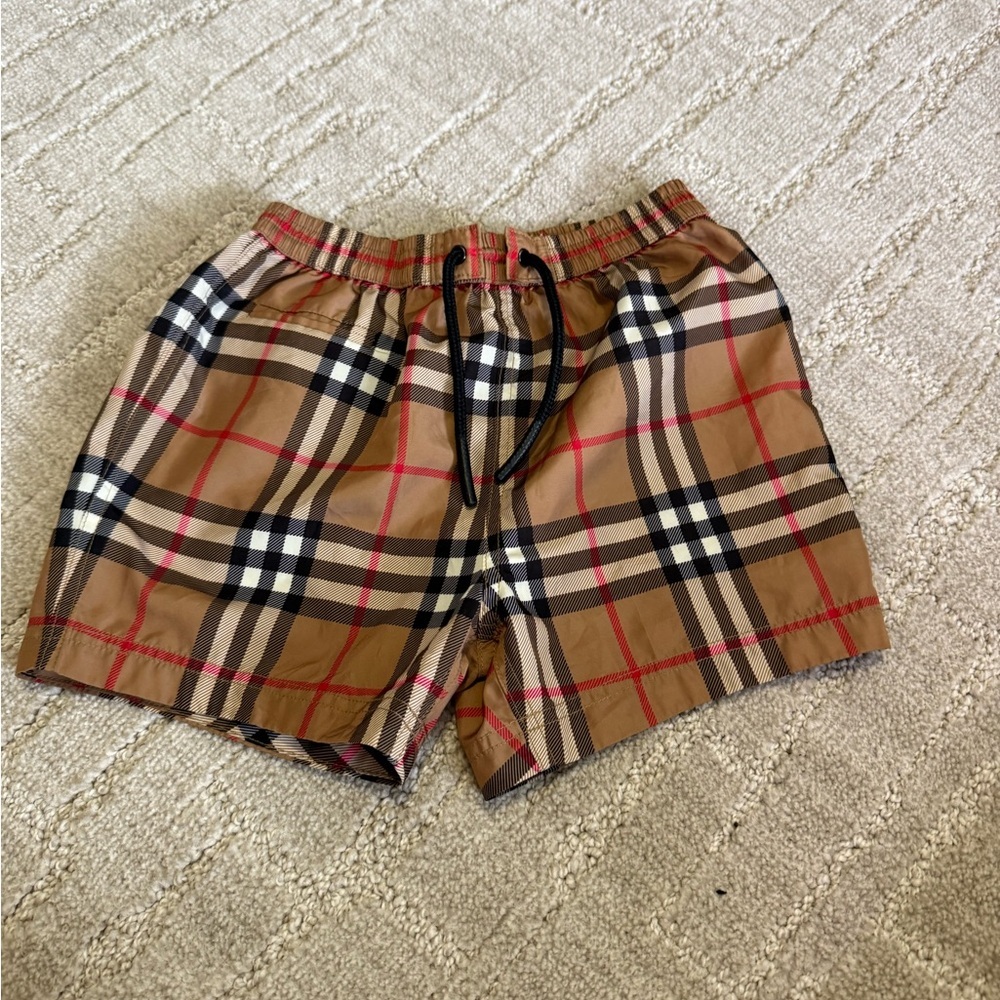 Burberry Plaid BABY  Shorts in Tan and Red - Picture 2 of 4
